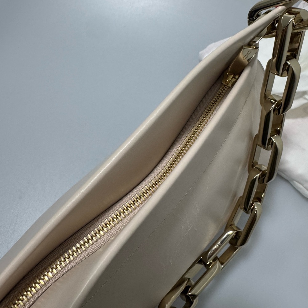 Christian Louboutin Loubitwist Shoulder Bag Leather Leche Beige Gold - Picture 9 of 10